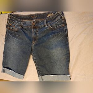 Suki Dark Wash Bermuda Shorts